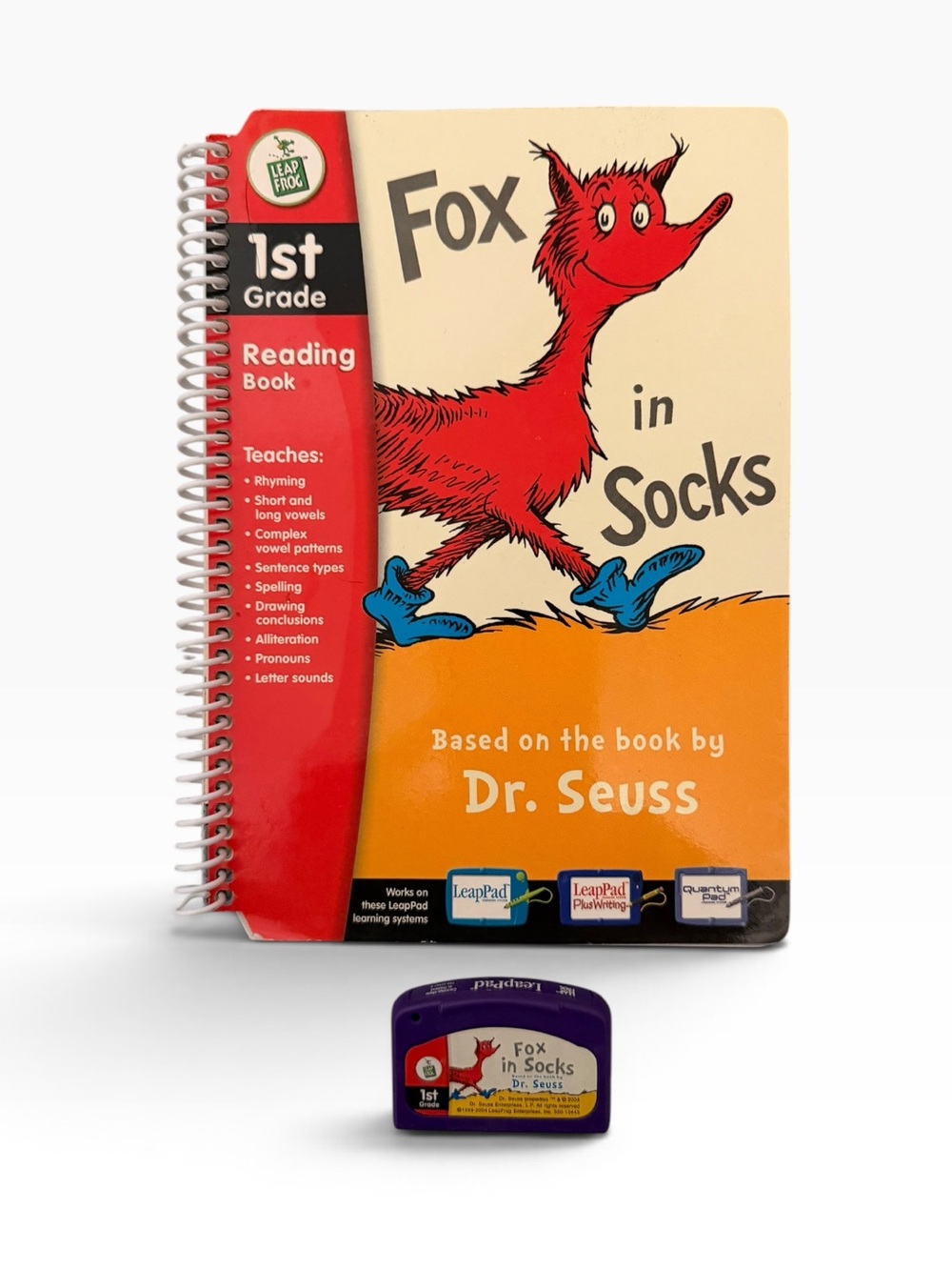 Dr. Seuss Fox in Socks 1st Grade LeapPad Book & Cartridge set